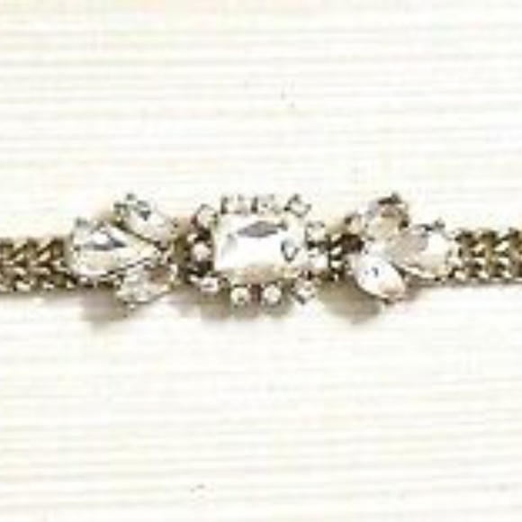 WHBM Goldtone Chunky Rhinestone toggle bracelet - Picture 5 of 6